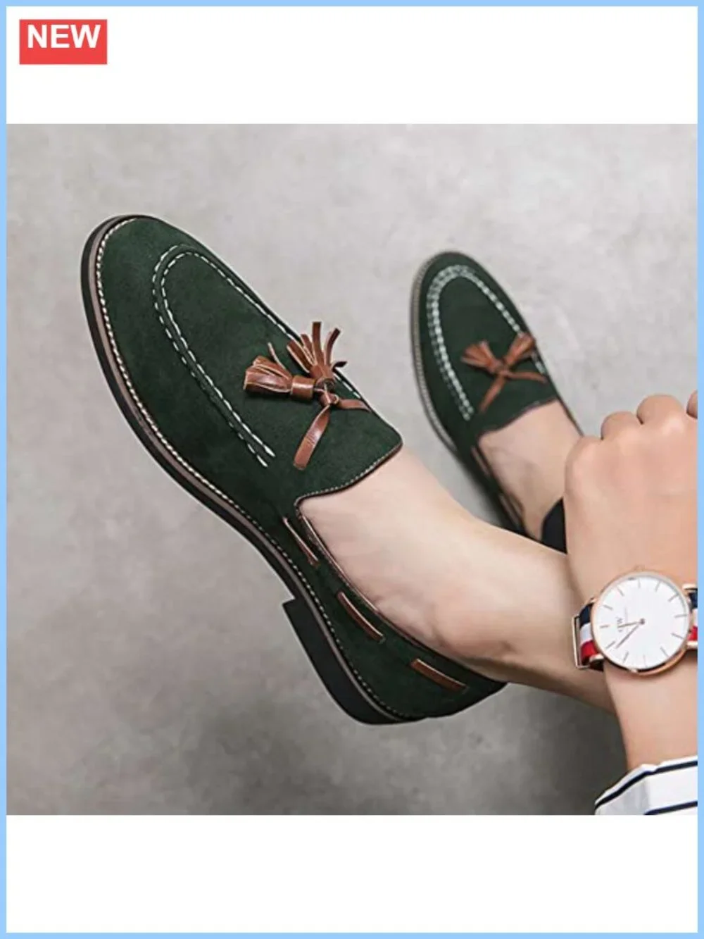 Men's Genuine Leather Oxford Dress Shoes Comfort Loafers Fringe Business Casual